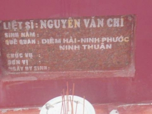 Nhắn tìm thân nhân liệt sỹ  Nguyễn Văn Chí