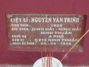 Nhắn tìm thân nhân liệt sỹ  Nguyễn Văn Trinh