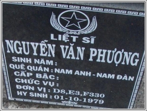 Nhắn tìm thân nhân liệt sỹ   Nguyễn Văn Phượng