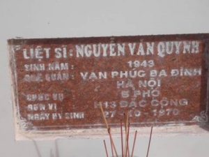 Nhắn tìm thân nhân liệt sỹ  Nguyễn Văn Quỳnh