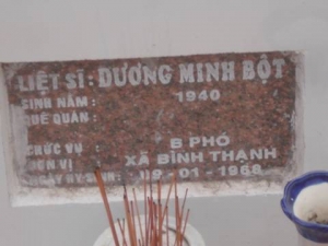 Tìm thân nhân liệt sĩ Dương Minh Bột