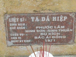 Nhắn tìm thân nhân liệt sỹ Ta Dá Hiệp