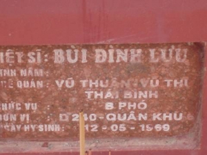 Nhắn tìm thân nhân liệt sỹ  Bùi Đình Lưu