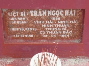 Nhắn tìm thân nhân liệt sỹ Trần Ngọc Hải