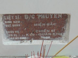 Nhắn tìm thân nhân liệt sỹ Thuyên