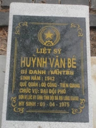 Tìm Thân Nhân Liệt Sỹ Huỳnh Văn Bé
