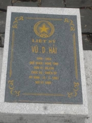 Nhắn tìm thân nhân liệt sỹ Vũ D.Hải