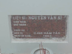 Nhắn tìm thân nhân liệt sĩ Nguyễn Văn Sĩ