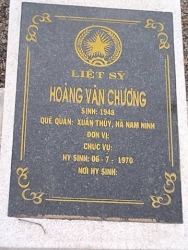 Nhắn tìm thân nhân liệt sỹ  Hoàng Văn Chương 