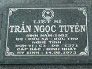 Tìm thân nhân liệt sĩ Trần Ngọc Tuyên