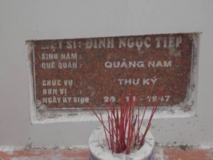 Nhắn tìm thân nhân liệt sỹ  Đinh Ngọc Tiệp