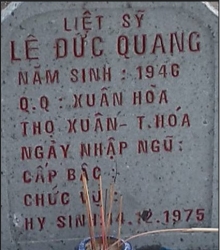 Tìm thân nhân liệt sĩ Lê Đức Quang