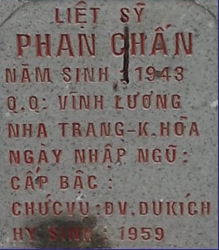 Tìm thân nhân liệt sĩ Phan Chấn