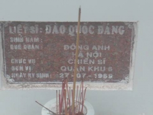 Nhắn tìm thân nhân liệt sỹ  Đào Quốc Đáng