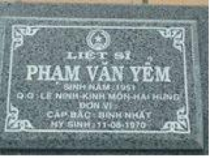 Tìm thân nhân liệt sĩ Phạm Văn Yểm