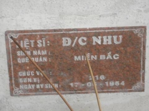 Nhắn tìm thân nhân liệt sỹ Nhu