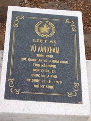 Nhắn tìm thân nhân liệt sỹ  Vũ Văn Khảm 