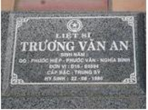 Tìm thân nhân liệt sĩ Trương Văn An