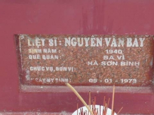 Nhắn tìm thân nhân liệt sỹ Nguyễn Văn Bảy