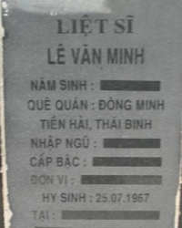 Tìm thân nhân liệt sĩ Lê Văn Minh