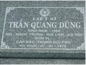 Tìm thân nhân liệt sĩ Trần Quang Dũng