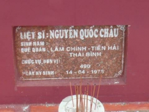 Nhắn tìm thân nhân liệt sỹ  Nguyễn Quốc Châu