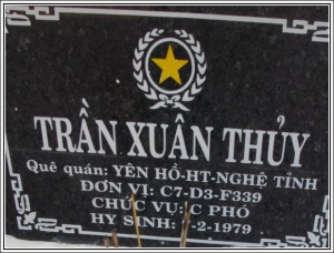 Nhắn tin tìm thân nhân liệt sĩ Trần Xuân Thủy