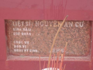 Nhắn tìm thân nhân liệt sĩ Nguyễn An Cư