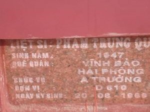 Tìm thân nhân liệt sĩ  Phạm Trung Quân