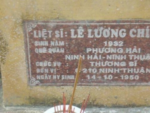 Nhắn tìm thân nhân liệt sỹ Lê Lương Chí