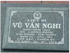 Tìm thân nhân liệt sĩ Vũ Văn Nghi