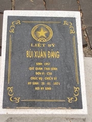  Nhắn tìm thân nhân liệt sỹ  Bùi Xuân Đáng