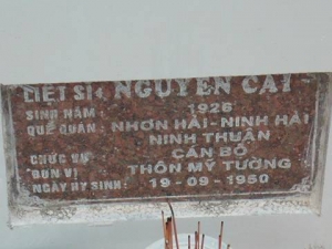 Nhắn tìm thân nhân liệt sỹ  Nguyễn Cai