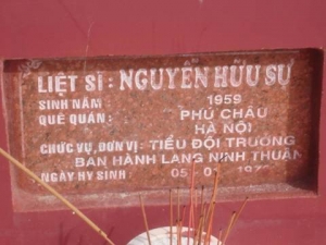 Nhắn tìm thân nhân liệt sỹ  Nguyễn Hữu Sự