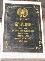 Nhắn tìm thân nhân liệt sỹ  Nguyễn Văn Dũng