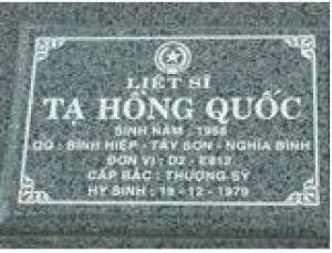 Tìm thân nhân liệt sĩ Tạ Hồng Quốc
