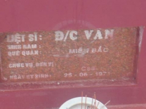 Nhắn tìm thân nhân liệt sỹ Vân