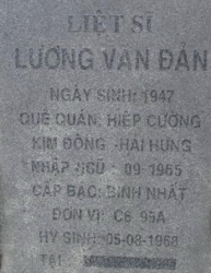 Tìm thân nhân liệt sĩ Lương Văn Đản
