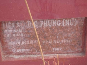 Nhắn tìm thân nhân liệt sĩ Phụng