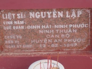 Nhắn tìm thân nhân liệt sỹ  Nguyễn Lập