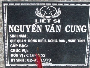 Nhắn tìm thân nhân liệt sỹ  Nguyễn Văn Cung