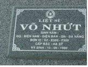 Tìm thân nhân liệt sĩ Võ Nhứt