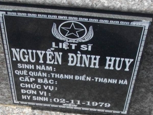 Nhắn tìm thân nhân liệt sỹ  Nguyễn Đình Huy