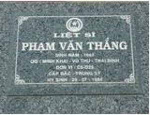 Tìm thân nhân liệt sĩ Phạm Văn Thắng
