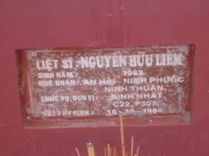 Nhắn tìm thân nhân liệt sỹ  Nguyễn Hữu Liêm