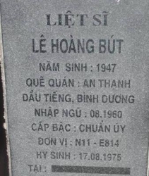 Tìm thân nhân liệt sĩ Lê Hoàng Bút