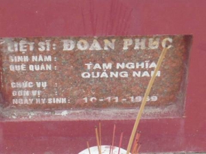 Nhắn tìm thân nhân liệt sỹ Đoàn Phúc