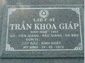 Tìm thân nhân liệt sĩ Trần Khoa Giáp