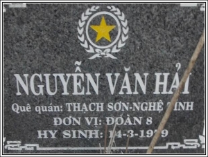 Nhắn tìm thân nhân liệt sỹ  Nguyễn Văn Hải