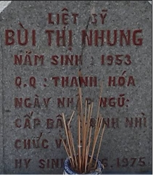 Tìm thân nhân liệt sĩ Bùi Thị Nhung